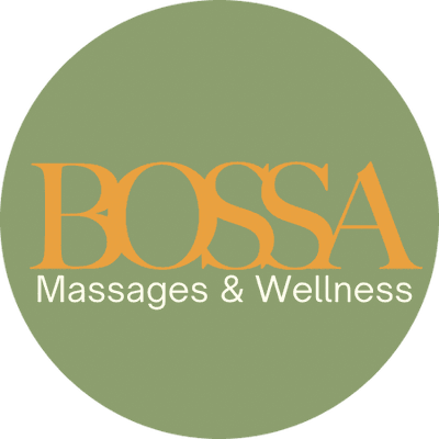 Bossa Massages and Wellness logo on green circle background.