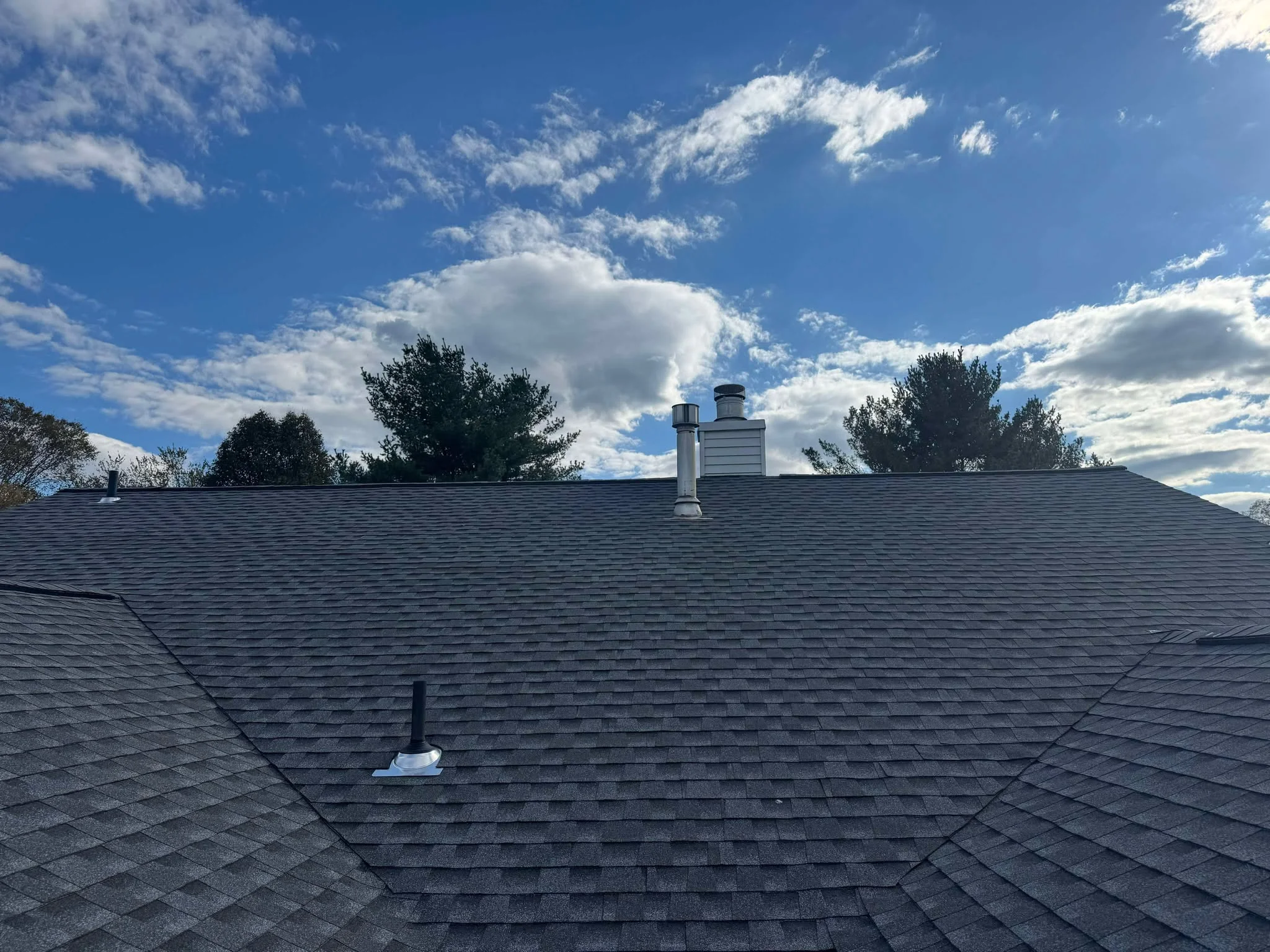 Completed roof from Amore Roofing and Siding