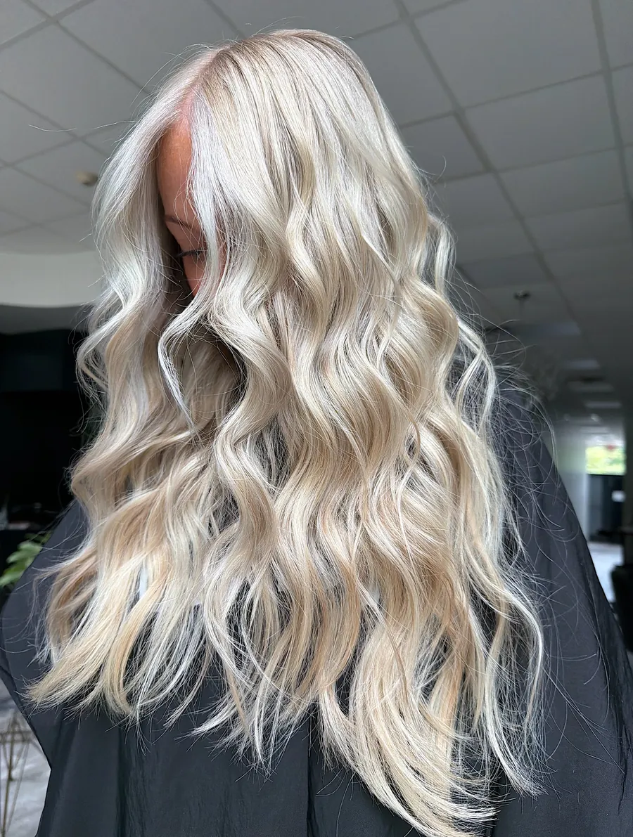 Icy blonde waves by Ashley
